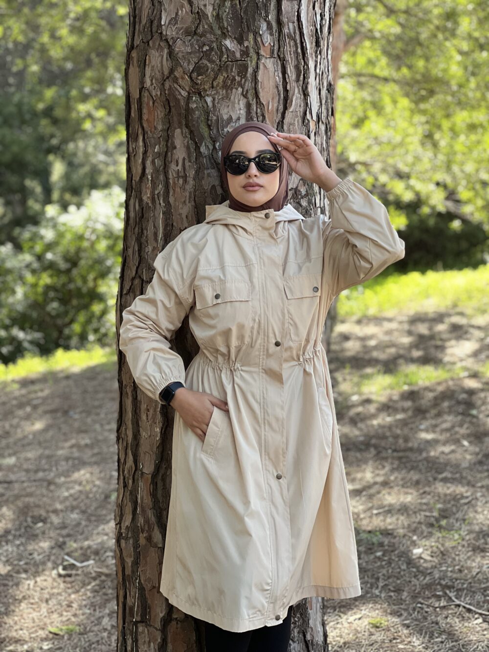 Jacket Imperméable En Beige Clair