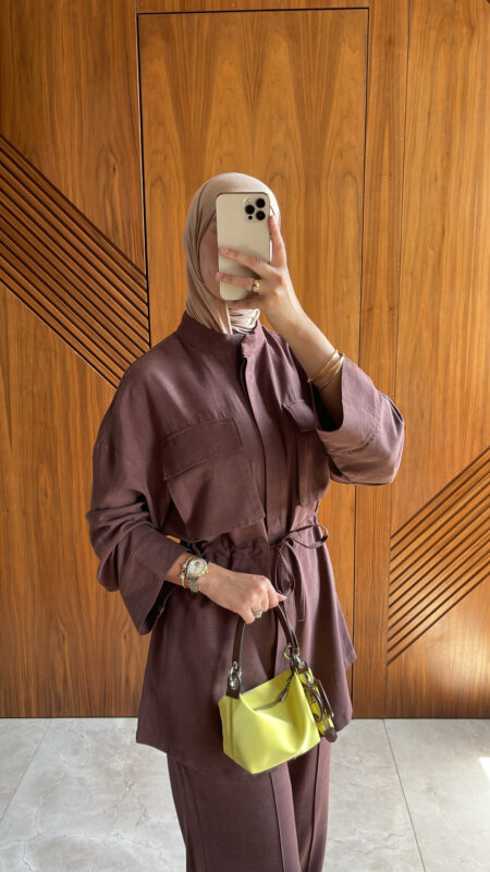 Ensemble Le Lin En Marron Chocolat